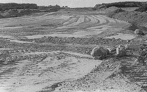 Bau der Autobahntrasse 1976